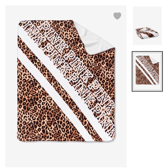 Victoria secret pink soft Sherpa blanket leopard - Picture 6 of 6